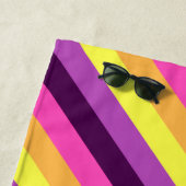 Rosa Lila Retro Streifen Strandtuch (Beispiel)