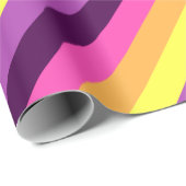 Rosa, Lila Retro-Streifen, Wrapping Paper Geschenkpapier (Rolleneckpunkt)