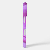 Rosa Lila Rose Foto Monogram Name Script Modern Case-Mate iPhone Hülle (Rückseite / Rechts)