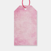 Rosa Lila Rose Frohe Weihnachten Geschenkanhänger (Rückseite)