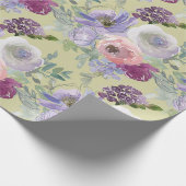 Rosa Lila Rose Garten Geschenkpapier (Ecke)