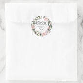 Rosa Lila Rose Personalisiert Christine Runder Aufkleber (Tasche)