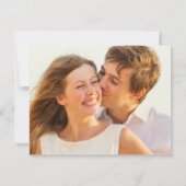 Rosa Lila Rose Save the Date Karte mit Foto hinten (Rückseite)