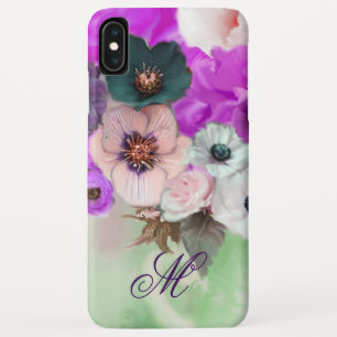 ROSA LILA ROSEN, WEISSE ANEMONENBLUMEN MONOGRAMM Case-Mate iPhone HÜLLE