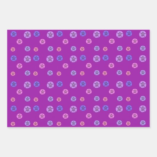 Rosa Lila Sand-Dollar Geschenkpapier Set (Vorderseite 2)