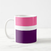 Rosa Lila Schlichte Blockgestaltung Kaffeetasse (Links)