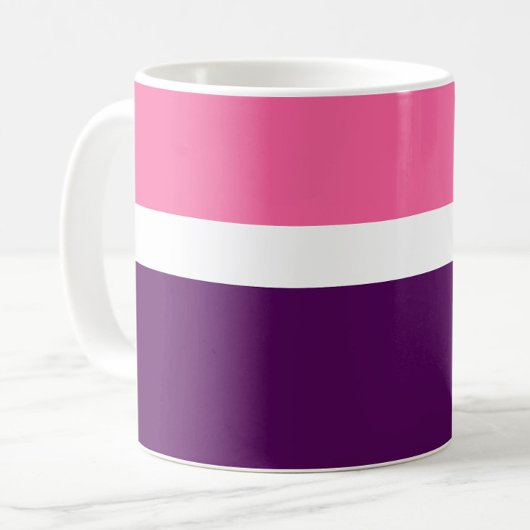 Rosa Lila Schlichte Blockgestaltung Kaffeetasse