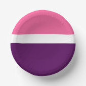 Rosa Lila Schlichte Blockgestaltung Pappteller (Vorderseite)
