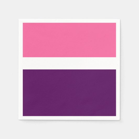 Rosa Lila Schlichte Blockgestaltung Serviette (Vorderseite)