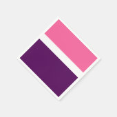 Rosa Lila Schlichte Blockgestaltung Serviette (Ecke)