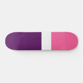 Rosa Lila Schlichte Blockgestaltung Skateboard (Horizontal)