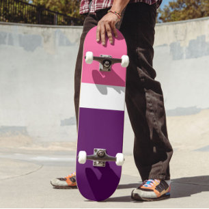 Rosa Lila Schlichte Blockgestaltung Skateboard