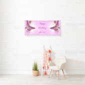 Rosa lila Schmetterling  Banner (Insitu)