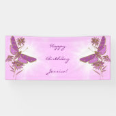 Rosa lila Schmetterling  Banner (Horizontal)