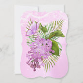 Rosa Lila-Schmetterling Hübsche Geburtstagsparty Einladung (Rückseite)