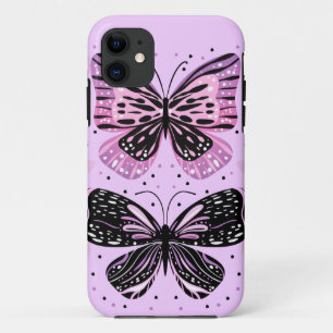 Rosa Lila Schmetterlinge Case-Mate iPhone Hülle