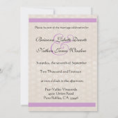 Rosa lila Schmetterlinge, die Einladung Wedding (Rückseite)