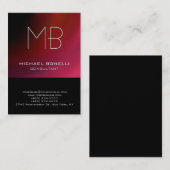 Rosa, lila schwarze Visitenkarte (Vorne/Hinten)