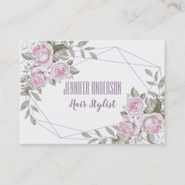 Rosa lila silberne Blumenschönheits-Verabredung Terminkarte