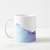 Rosa Lila Silver Monogram Kaffeemaschine Tasse (Links)