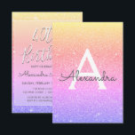 Rosa Lila Sparkle Glitzer 40. Geburtstag Party Einladung<br><div class="desc">Rosa,  Lila und Gold Ombre Pastel Sparkle Glitzer Girly Birthday Party Monogram Name und Initial 40. Geburtstag Party Einladung. Diese 40-jährige Einladung ist perfekt für das Pink und Lila Sparkle Glitzer Girly Party auf der Suche nach Feiern in Rosa und Lila.</div>