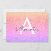 Rosa Lila Sparkle Glitzer Sweet 16 Save the Date (Vorderseite)