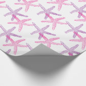 Rosa Lila Starfish Thunder_Cove Geschenkpapier (Ecke)