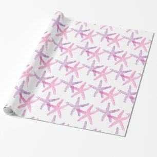 Rosa Lila Starfish Thunder_Cove Geschenkpapier
