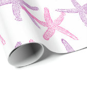 Rosa Lila Starfish Thunder_Cove Geschenkpapier (Rolleneckpunkt)