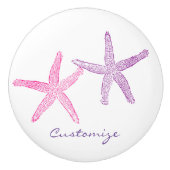 Rosa Lila Starfish Thunder_Cove Keramikknauf (Vorderseite)