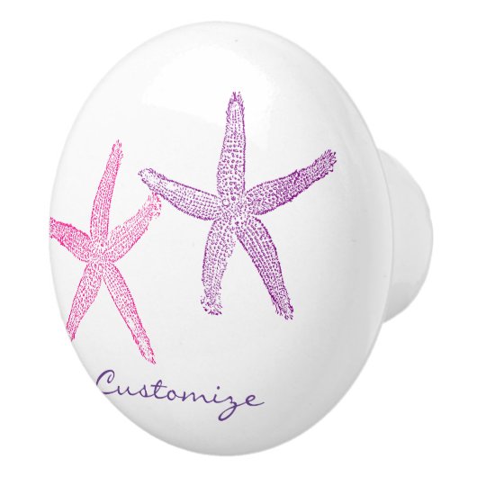 Rosa Lila Starfish Thunder_Cove Keramikknauf (Rechts)