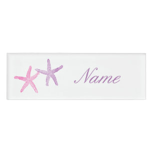 Rosa Lila Starfish Thunder_Cove Namenschild