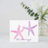 Rosa Lila Starfish Thunder_Cove Postkarte (Stehend Vorderseite)
