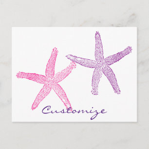 Rosa Lila Starfish Thunder_Cove Postkarte