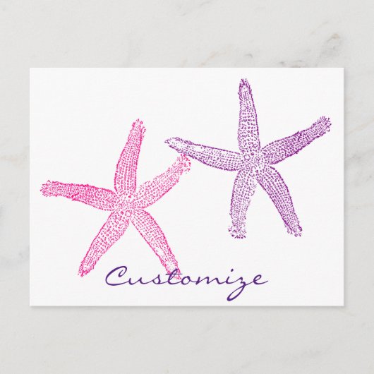Rosa Lila Starfish Thunder_Cove Postkarte (Vorderseite)