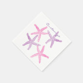 Rosa Lila Starfish Thunder_Cove Serviette (Ecke)