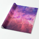 Rosa lila Starry Himmel-kosmisches Geschenkpapier<br><div class="desc">Packpapier</div>