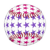 Rosa lila Stern-Baseball Baseball (Rückseite)