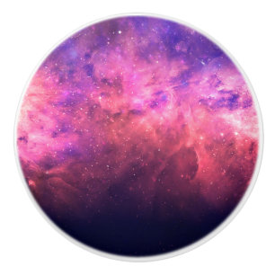 Rosa Lila Sternenhimmel Kosmische Galaxie Himmel F Keramikknauf