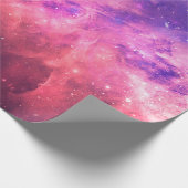 Rosa Lila Sternenhimmel Kosmische Galaxie Himmelsf Geschenkpapier (Ecke)