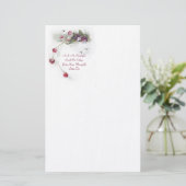 Rosa lila süße Erbsen Briefpapier (Stehend Vorderseite)