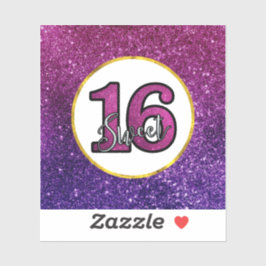 Rosa & Lila Sweet 16 Sparkle Glitzer Edelsteine Aufkleber