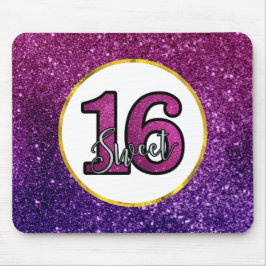 Rosa & Lila Sweet 16 Sparkle Glitzer Edelsteine Mousepad