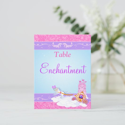 Rosa, Lila Tabelle Name/Nummer Postkarte (Stehend Vorderseite)