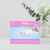 Rosa, Lila Tabelle Name/Nummer Postkarte (Stehend Vorderseite)