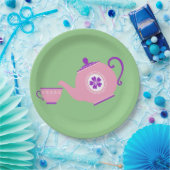 Rosa + Lila Tee-Party Pappteller (Party)