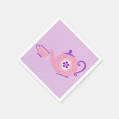 Rosa + Lila Tee-Party Serviette (Ecke)