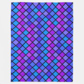 Rosa Lila Türkis Mosiac Fleecedecke (Vorderseite)