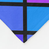 Rosa Lila Türkis Mosiac Fleecedecke (Ecke)