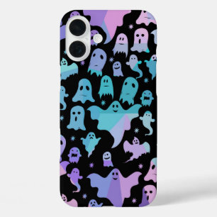 ROSA LILA TÜRKIS OMBRE HALLOWEEN GEISTER iPhone 16 PLUS HÜLLE